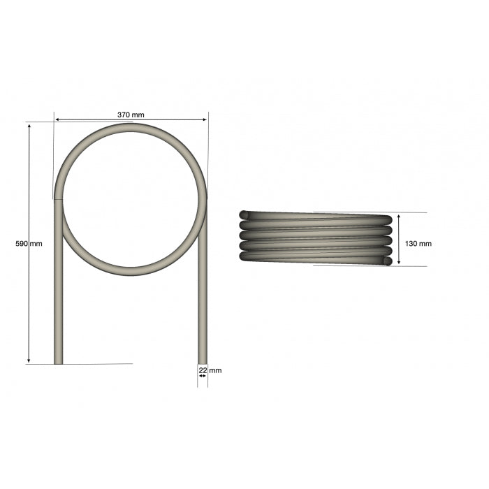 Large TITANIUM Submersible Heat Exchanger (22mm) 30kW