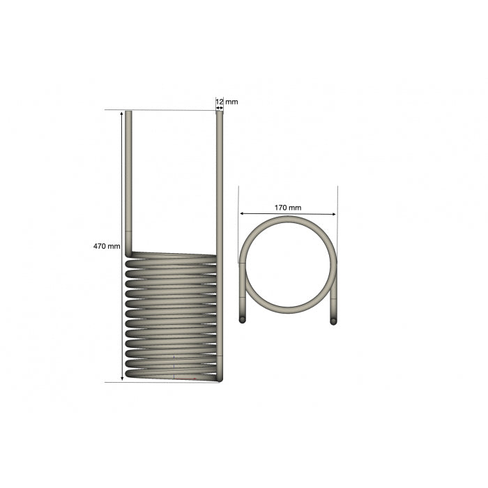 Small TITANIUM Submersible Heat Exchanger (12mm) 15kW