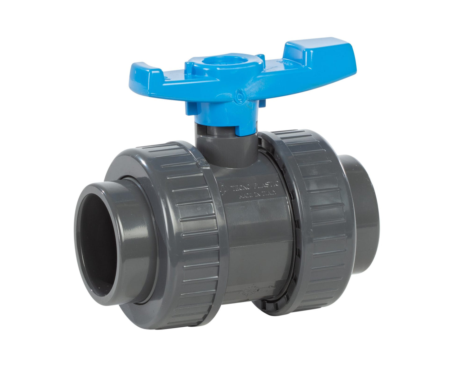110mm TP (Waste pipe) Ball Valve (Double Union) BLUE HANDLE