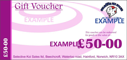 Gift Vouchers (Can only be used in our shop and not online)