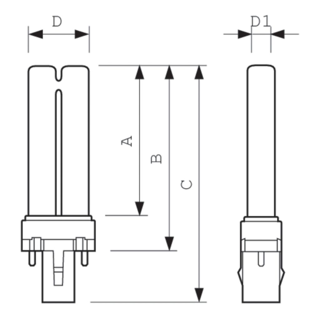 Phillips 9W PLS Lamp (single ended)