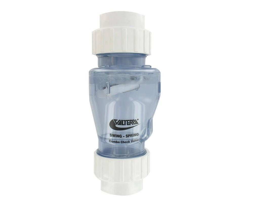 1.5" Inch Valterra Spring Non-return valve with flap (Clear with unions) - SKS Wholesale 